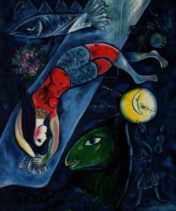 El circo azul. Marc Chagall.